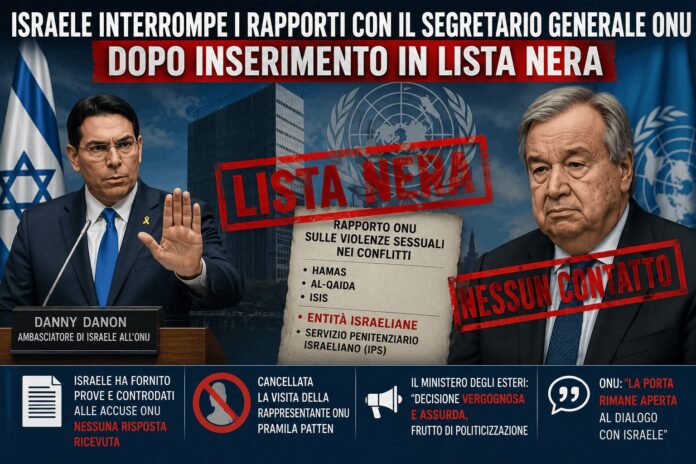 Israele interrompe i rapporti
